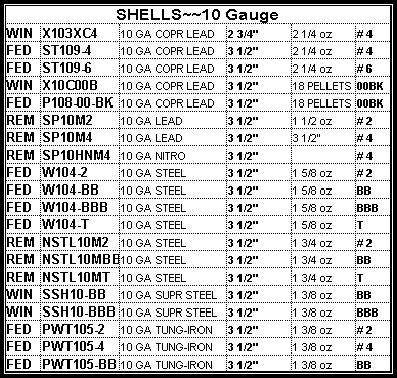 10 Gauge Ammunition